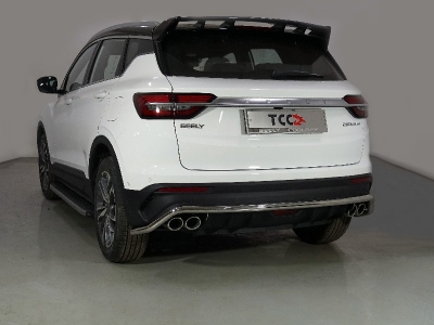 Защита заднего бампера 42 мм ТСС для Geely Coolray 2019-2021
