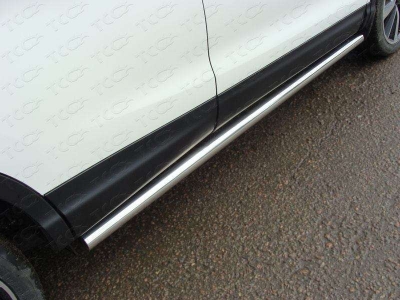 Пороги труба 60 мм ТСС для Nissan Qashqai 2015-2019