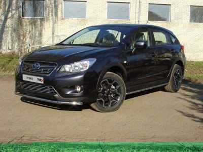 Защита переднего бампера 42 мм ТСС для Subaru XV 2011-2017