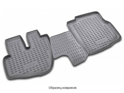 Коврики в салон Norplast полиуретан чёрные задние для Mitsubishi L200 2015-2021