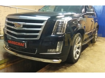Защита переднего бампера 76 мм ТСС для Cadillac Escalade 2015-2021