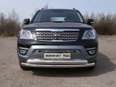 Накладка решётки радиатора 16 мм (с парктроником) ТСС для Kia Mohave 2016-2020