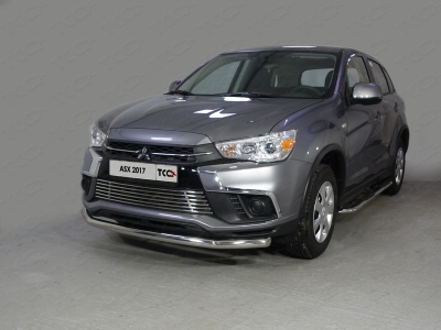 Накладка решетки радиатора нижняя 12 мм ТСС для Mitsubishi ASX 2017-2019