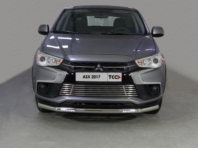 Накладка решетки радиатора нижняя 12 мм ТСС для Mitsubishi ASX 2017-2019