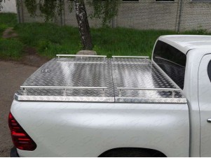 Рейлинг короткий (комплект) для Toyota Hilux/Hilux Exclusive 2015-н.в. №TOYHILUX15-43