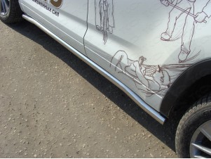 Пороги труба 60 мм для Toyota Highlander № TOYHIGHL17-36