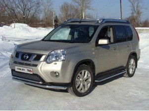 Накладка решётки радиатора верхняя 12 мм для Nissan X-Trail № NISXTR11-06