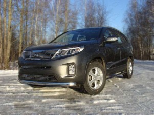 Накладка решётки радиатора верхняя 12 мм для Kia Sorento № KIASOR12-10